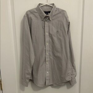 Brooks Brothers Boy’s Gray Checkered Button Down Shirt
